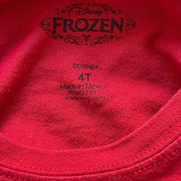 Kids Disney Olaf Christmas Shirt | Toddler Red Long Sleeve - Picture 3 of 3